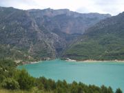 Ústí řeky Verdon do jezera Lac de Ste Croix