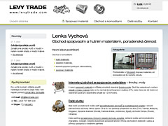 Náhled úvodní stránky levytrade.com